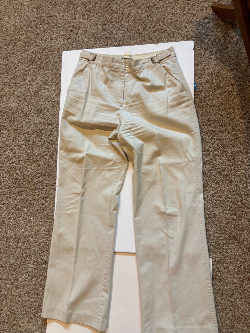 J. Crew Cream High-Waist Trousers